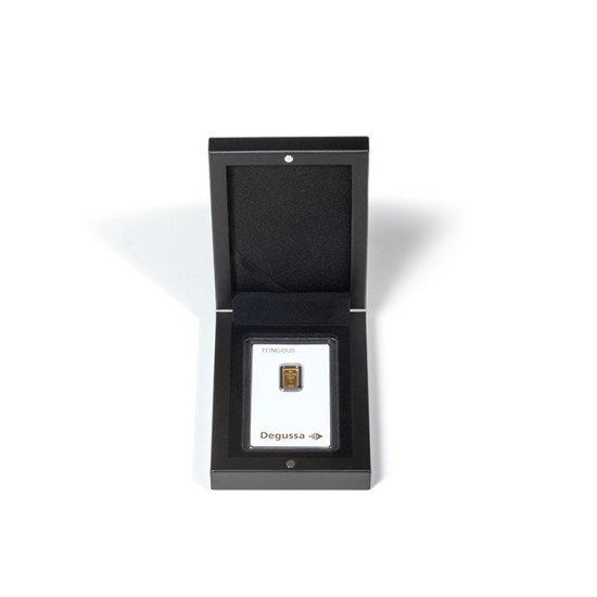 Leuchtturm 362497 Estuche VOLTERRA para 1 lingote de oro estampado en blíster, negro