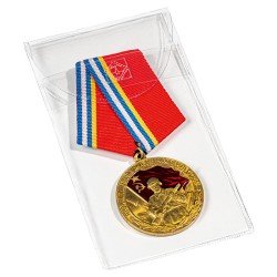 Leuchtturm 364998 Bolsa protectora para órdenes, medallas y condecoraciones 50x100 mm, paquete de 50 Leuchtturm 364998 Bolsa protectora para órdenes, medallas y condecoraciones 50x100 mm, paquete de 50