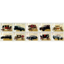 Vaticano - 1059/68 - 1997 Carrozas i automóviles pontificios Lujo