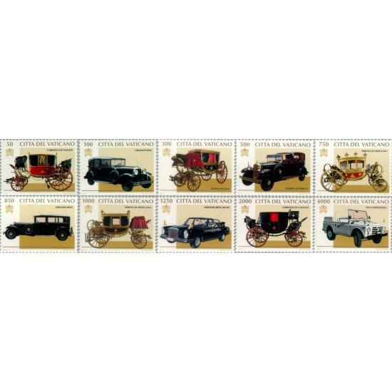 Vaticano - 1059/68 - 1997 Carrozas i automóviles pontificios Lujo Vaticano - 1059/68 - 1997 Carrozas i automóviles pontificios Lujo