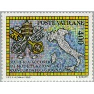 REL/S Vaticano Nº 783 1985 Ratificación Concordato entre el Vaticano e Italia Lujo REL/S Vaticano Nº 783 1985 Ratificación Concordato entre el Vaticano e Italia Lujo