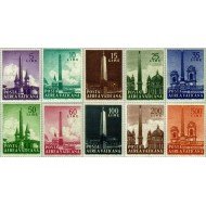Vaticano Aéreo 35/44 1959  Serie Obeliscos MNH