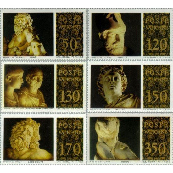 Vaticano - 638/43 - 1977 Museo del Vaticano Esculturas Lujo