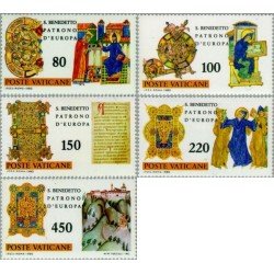 REL/S Vaticano Nº 689/93 1980 15º Cent. de St. Benedicto de Nursie Fundador de los Benedictinos REL/S Vaticano Nº 689/93 1980 15º Cent. de St. Benedicto de Nursie Fundador de los Benedictinos