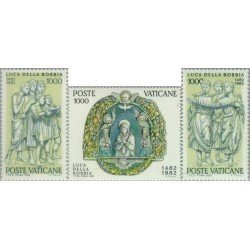 REL/S Vaticano Nº 728/30 1982 5º Cent. muerte del escultor Luca Della Robbia Esculturas Lujo REL/S Vaticano Nº 728/30 1982 5º Cent. muerte del escultor Luca Della Robbia Esculturas Lujo
