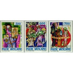 REL/S Vaticano Nº 770/72 1985 1100º Aniv. de la muerte de St. Metodo arzovispo de Moravia Lujo REL/S Vaticano Nº 770/72 1985 1100º Aniv. de la muerte de St. Metodo arzovispo de Moravia Lujo