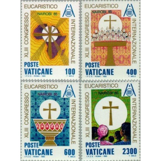 REL/S Vaticano Nº 779/82 1985 43º Congreso eucarístico inter. Nairobi Lujo REL/S Vaticano Nº 779/82 1985 43º Congreso eucarístico inter. Nairobi Lujo