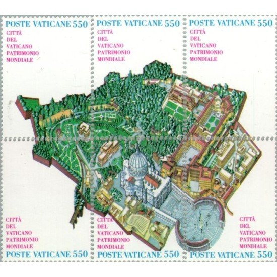 Vaticano - 786/91 - 1986 Ciudad del Vaticano Patrimonio mundial Plano de la ciudad Lujo Vaticano - 786/91 - 1986 Ciudad del Vaticano Patrimonio mundial Plano de la ciudad Lujo