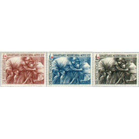 REL/S Vaticano Nº 410/12 1964 Centº de la Cruz Roja Internacional Lujo REL/S Vaticano Nº 410/12 1964 Centº de la Cruz Roja Internacional Lujo