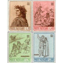Vaticano  Nº 428/31  1965  7º Cent de Dante Alighieri Lujo