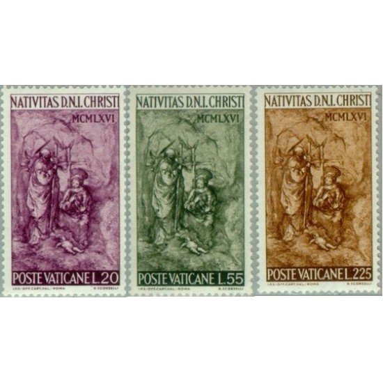 REL/S Vaticano  Nº 463/65  1966  Navidad Lujo