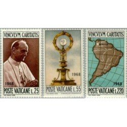 REL/S Vaticano Nº 479/81 1968 39º Congreso eucarístico inter. Bogota Custodia Mapa Pablo VI Lujo REL/S Vaticano Nº 479/81 1968 39º Congreso eucarístico inter. Bogota Custodia Mapa Pablo VI Lujo