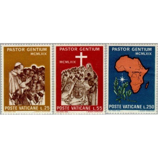 REL/S Vaticano Nº 491/93 1969 Viaje de Pablo VI a Uganda Lujo REL/S Vaticano Nº 491/93 1969 Viaje de Pablo VI a Uganda Lujo