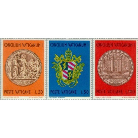 REL/S Vaticano Nº 502/04 1970 Cent. del Concilio Vaticano I Lujo REL/S Vaticano Nº 502/04 1970 Cent. del Concilio Vaticano I Lujo