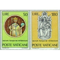 REL/S Vaticano Nº 531/32 1971 Milenario de St. Etienne rey de Hungría Lujo REL/S Vaticano Nº 531/32 1971 Milenario de St. Etienne rey de Hungría Lujo