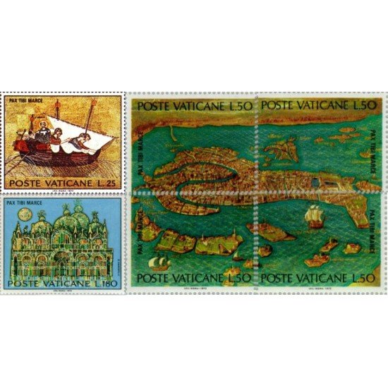 REL/S Vaticano Nº 536/41 1972 Salvar Venecia UNESCO Lujo REL/S Vaticano Nº 536/41 1972 Salvar Venecia UNESCO Lujo