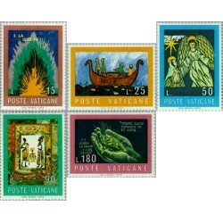 Vaticano - 571/75 - 1974 La Biblia Ilustraciones de estudiantes Lujo Vaticano - 571/75 - 1974 La Biblia Ilustraciones de estudiantes Lujo