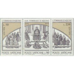Vaticano - 576/78 - 1974 7º Cent de la muerte de St.Tomás de Aquino Lujo Vaticano - 576/78 - 1974 7º Cent de la muerte de St.Tomás de Aquino Lujo