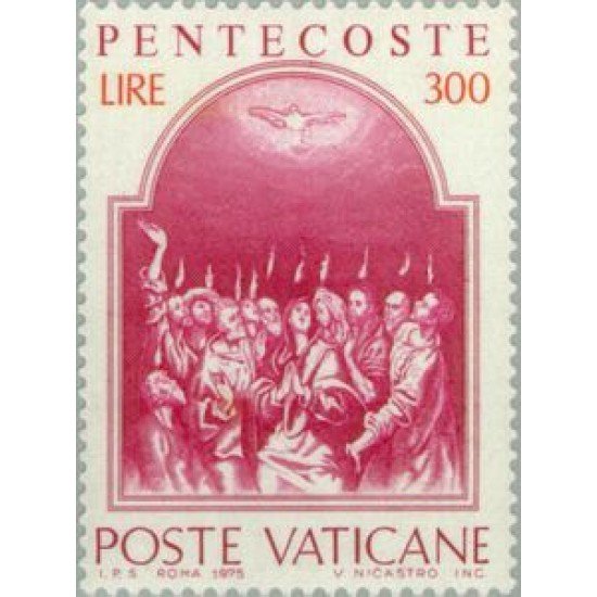 Vaticano - 593 - 1975 Pentecostes Cuadro del Greco Museo del Prado Lujo Vaticano - 593 - 1975 Pentecostes Cuadro del Greco Museo del Prado Lujo