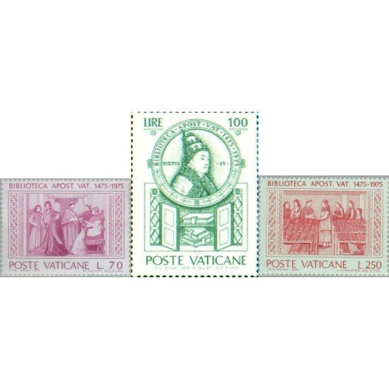 Vaticano - 603/05 - 1975 5º Cent. de la Biblioteca vaticana Lujo