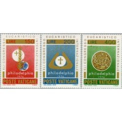 Vaticano - 613/15 - 1976 41º Congreso eucarístico inter. Filadelfia Emblema Medalla Lujo