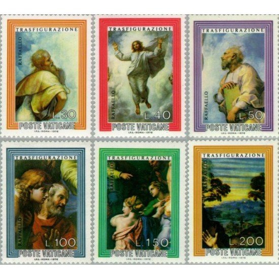 Vaticano - 616/21 - 1976 Celebración de la transfiguración Cuadros de Rafael Lujo Vaticano - 616/21 - 1976 Celebración de la transfiguración Cuadros de Rafael Lujo