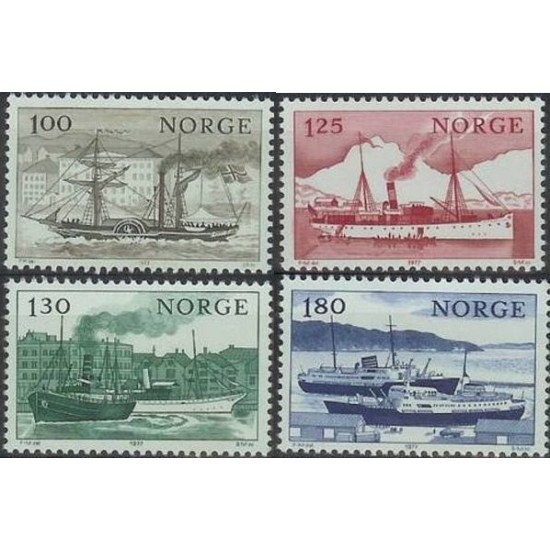 BA2/S Noruega Norway Nº 703/06 1977 Serie costa de Noruega Barcos Lujo BA2/S Noruega Norway Nº 703/06 1977 Serie costa de Noruega Barcos Lujo