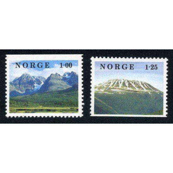 VAR1/S Noruega Norway Nº 727/28 1978 Paisajes noruegos Procedente de carnet un lado s/dLujo VAR1/S Noruega Norway Nº 727/28 1978 Paisajes noruegos Procedente de carnet un lado s/dLujo