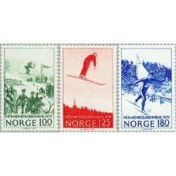 DEP7/S  Noruega Norway  Nº 746/48  1979 Cent. del concurso de esquí en Huseby y Holmenkollen Deportes en la nieve Lujo
