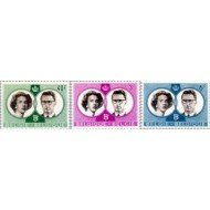 Bélgica - 1169/71 - 1960 Boda real Fabiola y Balduino I Lujo