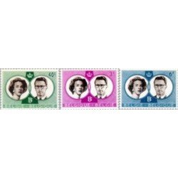 Bélgica - 1169/71 - 1960 Boda real Fabiola y Balduino I Lujo