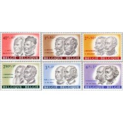 Bélgica - 1176/81 - 1961 Obras culturales Efigies diversas Lujo Bélgica - 1176/81 - 1961 Obras culturales Efigies diversas Lujo