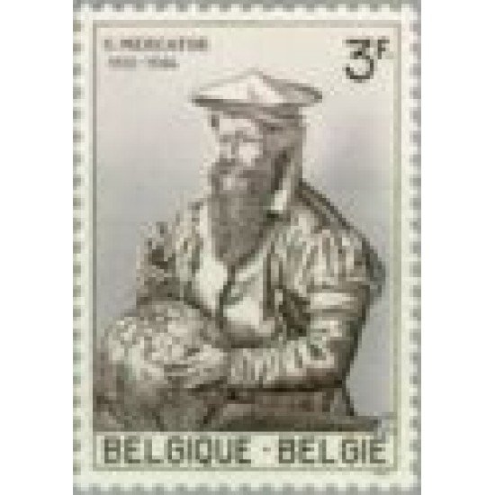 Bélgica - 1213 - 1962 450º Aniv. de Mercator Grabado Lujo Bélgica - 1213 - 1962 450º Aniv. de Mercator Grabado Lujo