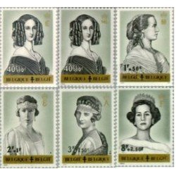 Bélgica - 1233/38 - 1962 Obras antituberculosis Retratos de reinas Lujo Bélgica - 1233/38 - 1962 Obras antituberculosis Retratos de reinas Lujo