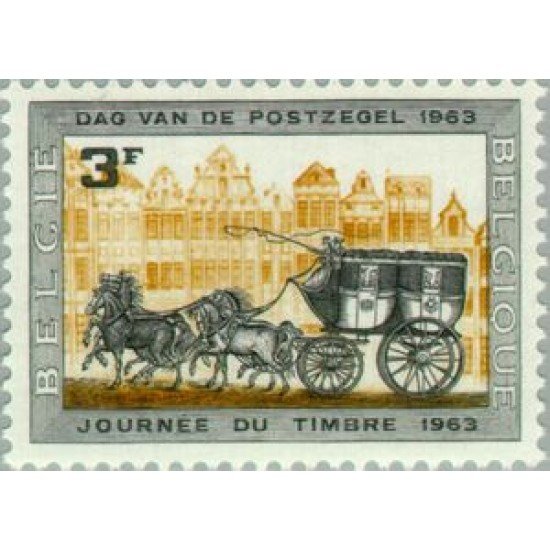Bélgica - 1249 - 1963 Día del sello Carruaje postal Lujo Bélgica - 1249 - 1963 Día del sello Carruaje postal Lujo