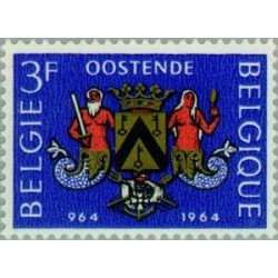 Bélgica - 1285 - 1964 Milenario de la ciudad de Ostende Armas Lujo