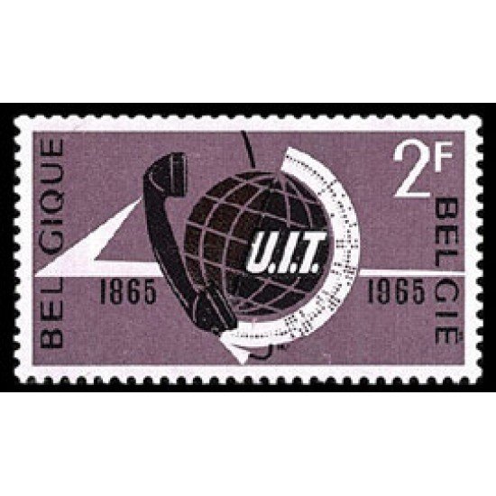 Bélgica - 1333 - 1965 Cent. Unión Internacional de Telecomunicaciones Lujo Bélgica - 1333 - 1965 Cent. Unión Internacional de Telecomunicaciones Lujo
