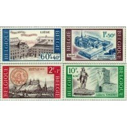 Bélgica - 1385/88 - 1966 Sorteo obras culturales Edificios Monumentos Lujo