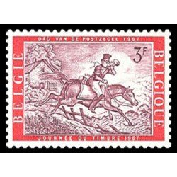 FAU5/S Bélgica Belgium Nº 1413 1967 Día del sello Correo a caballo Lujo FAU5/S Bélgica Belgium Nº 1413 1967 Día del sello Correo a caballo Lujo