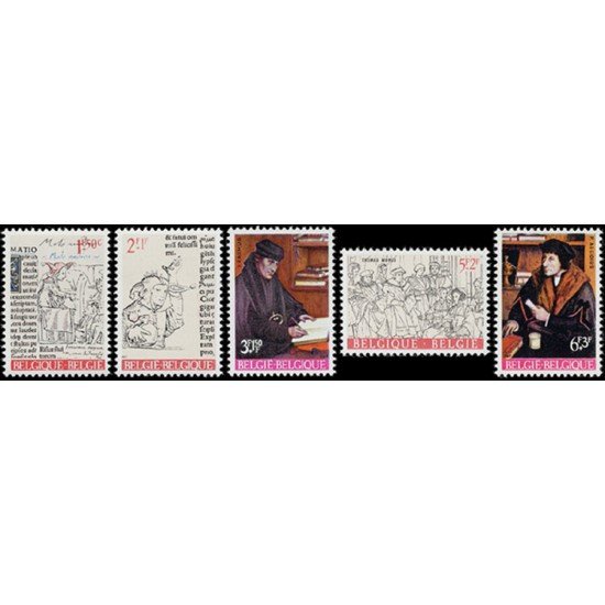 Bélgica - 1427/31 - 1967 Erasmo y su tiempo Lujo Bélgica - 1427/31 - 1967 Erasmo y su tiempo Lujo