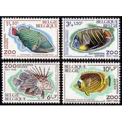 Bélgica - 1470/73 - 1968 125º Aniv. del zoo de Amberes Fauna Peces Lujo
