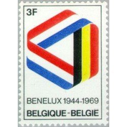 Bélgica - 1500 - 1969 25º Aniv. del Benelux Banderas Lujo