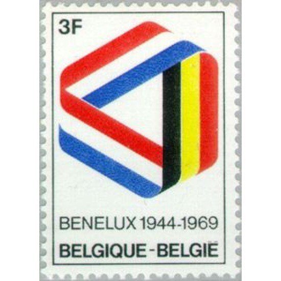 Bélgica - 1500 - 1969 25º Aniv. del Benelux Banderas Lujo Bélgica - 1500 - 1969 25º Aniv. del Benelux Banderas Lujo