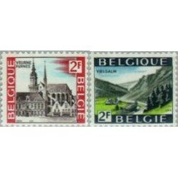 Bélgica - 1503/04 - 1969 Serie turística Lugares Paisaje Lujo