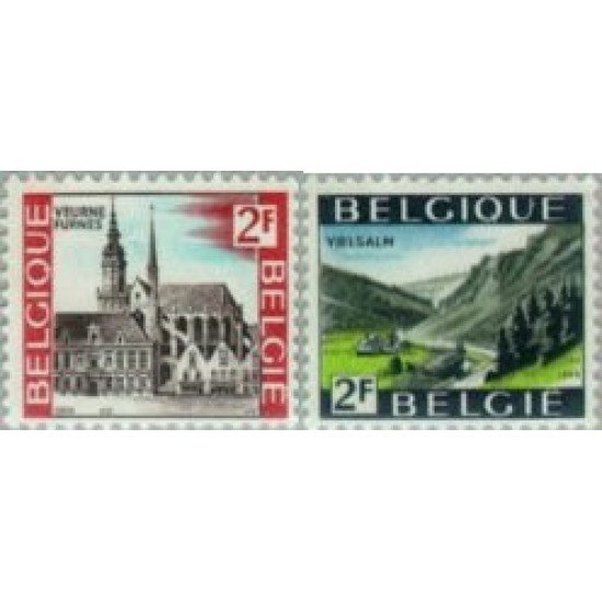 Bélgica - 1503/04 - 1969 Serie turística Lugares Paisaje Lujo