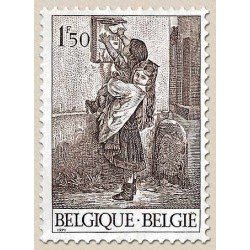 Bélgica - 1573 - 1971 Filatelia de la juventud Buzón y niños Lujo