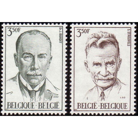 Bélgica - 1603/04 - 1971 Personalidades Lujo