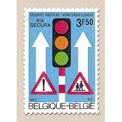 Bélgica - 1617 - 1972 Seguridad vial Semáforo, señales de tráfico Lujo Bélgica - 1617 - 1972 Seguridad vial Semáforo, señales de tráfico Lujo