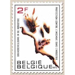 Bélgica - 1650 - 1973 Contra los incendios en la industria Lujo Bélgica - 1650 - 1973 Contra los incendios en la industria Lujo