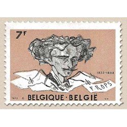 Bélgica - 1688 - 1973 75º Aniv. muerte del pintor F. Rops Lujo